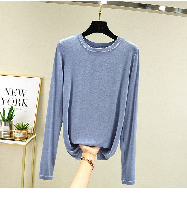 Women's cotton long sleeve T-shirt bottoms women's spring and autumn 1145
