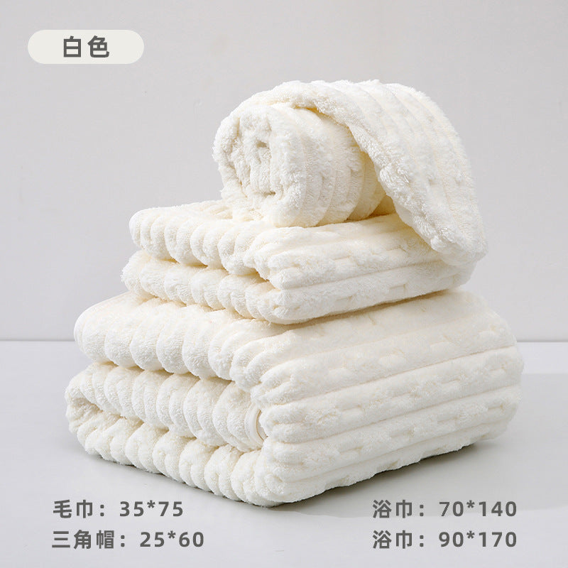 Three-piece face towel set thick cotton soft bath towel 3492