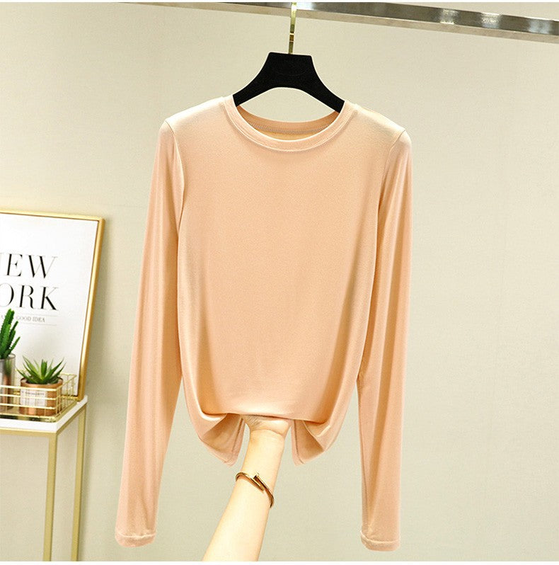 Women's cotton long sleeve T-shirt bottoms women's spring and autumn 1145