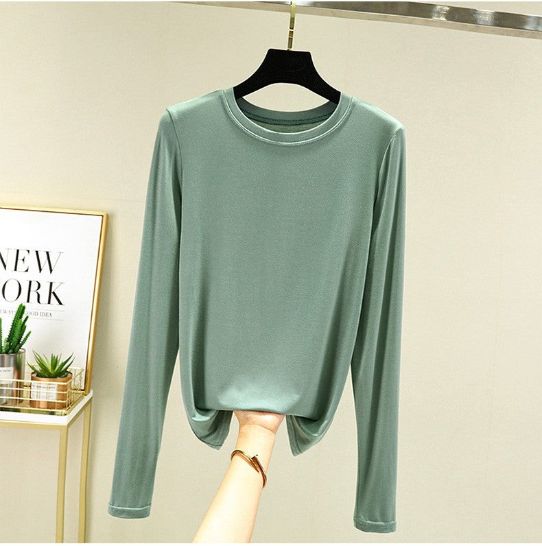 Women's cotton long sleeve T-shirt bottoms women's spring and autumn 1145