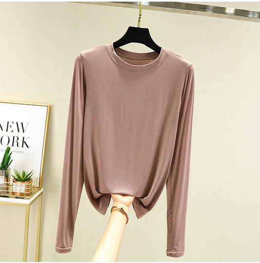 Women's cotton long sleeve T-shirt bottoms women's spring and autumn  1145