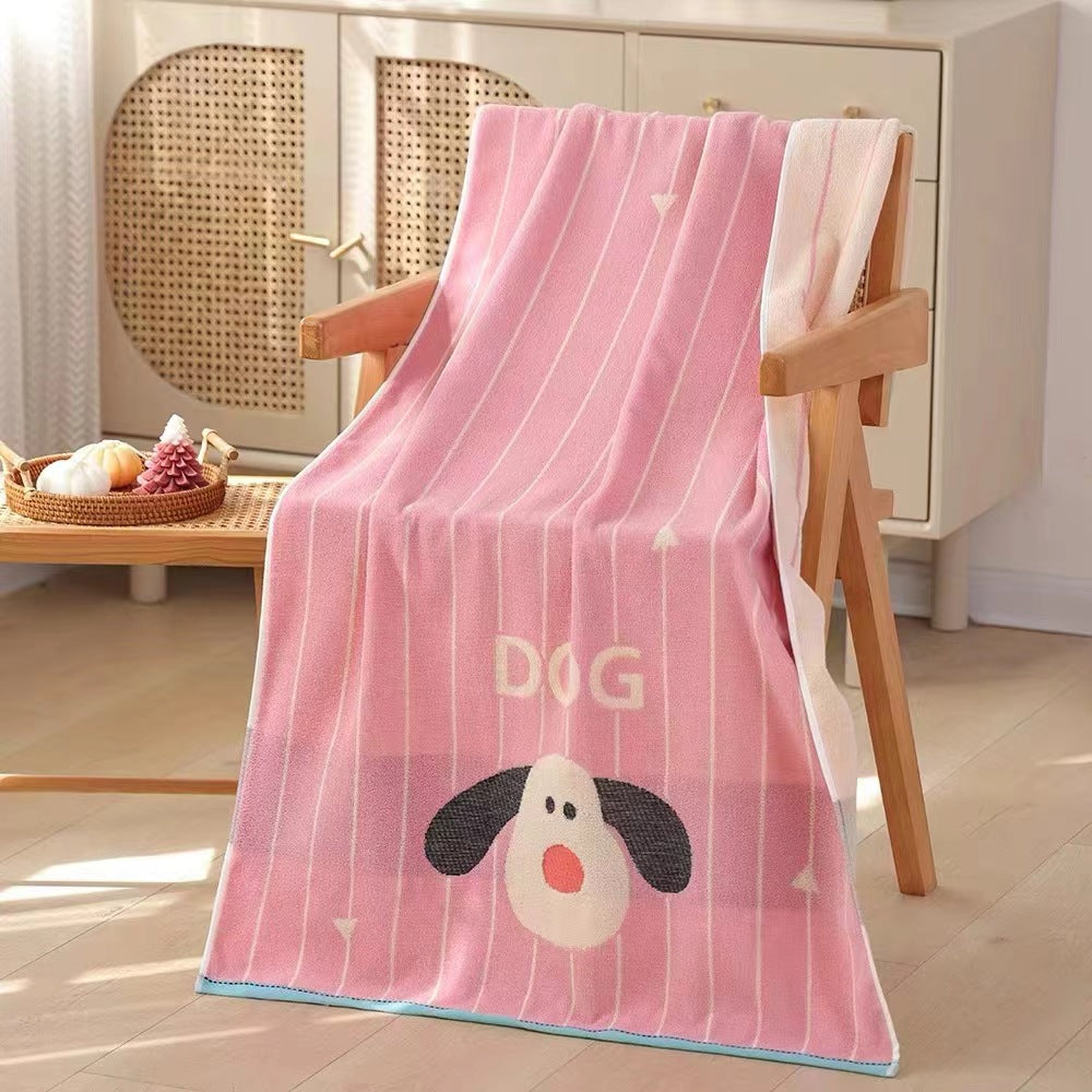 Thickened cotton large size cartoon bath towel 142915