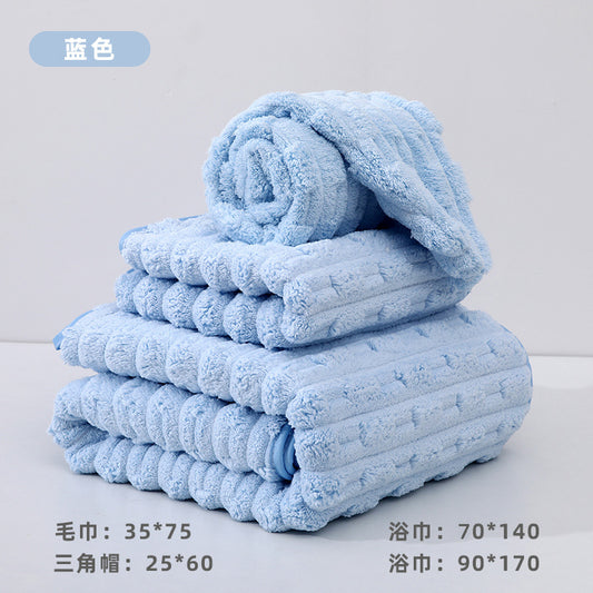 Three-piece face towel set thick cotton soft bath towel 3492
