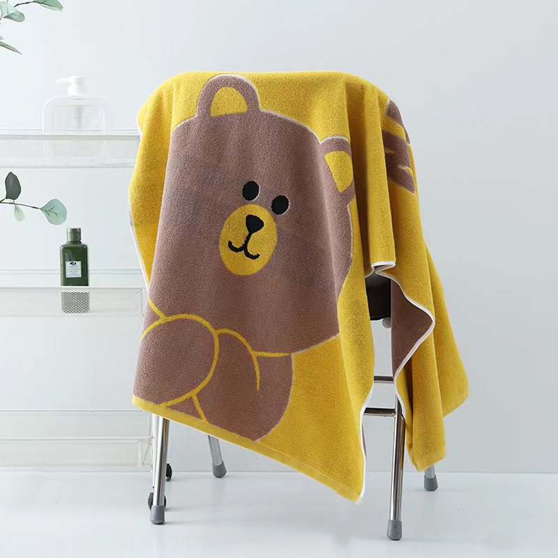 Thickened cotton large size cartoon bath towel 142915