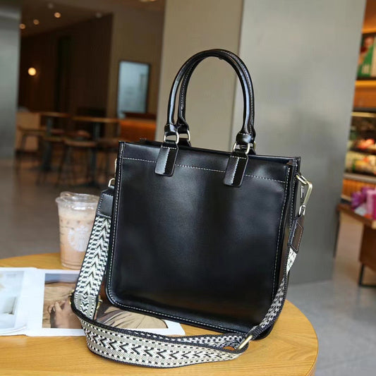 Top layer cowhide tote crossbody bag 1112